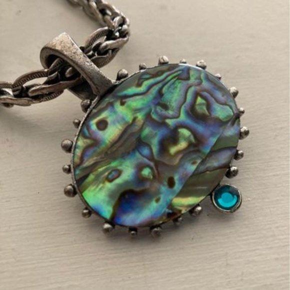 Vintage Chico Abalone pendant Necklace - Picture 1 of 7